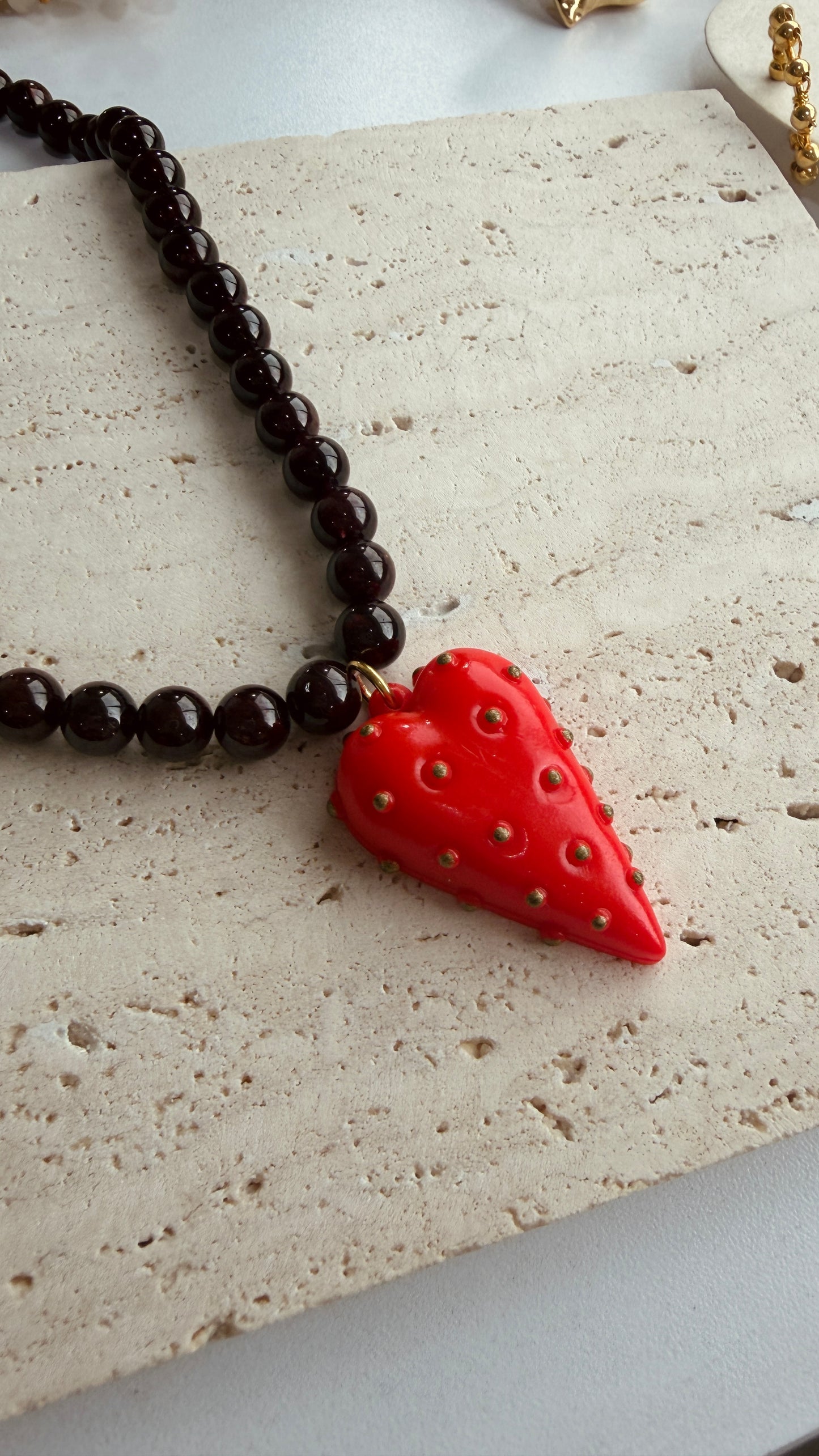 Collar cuarzo granate