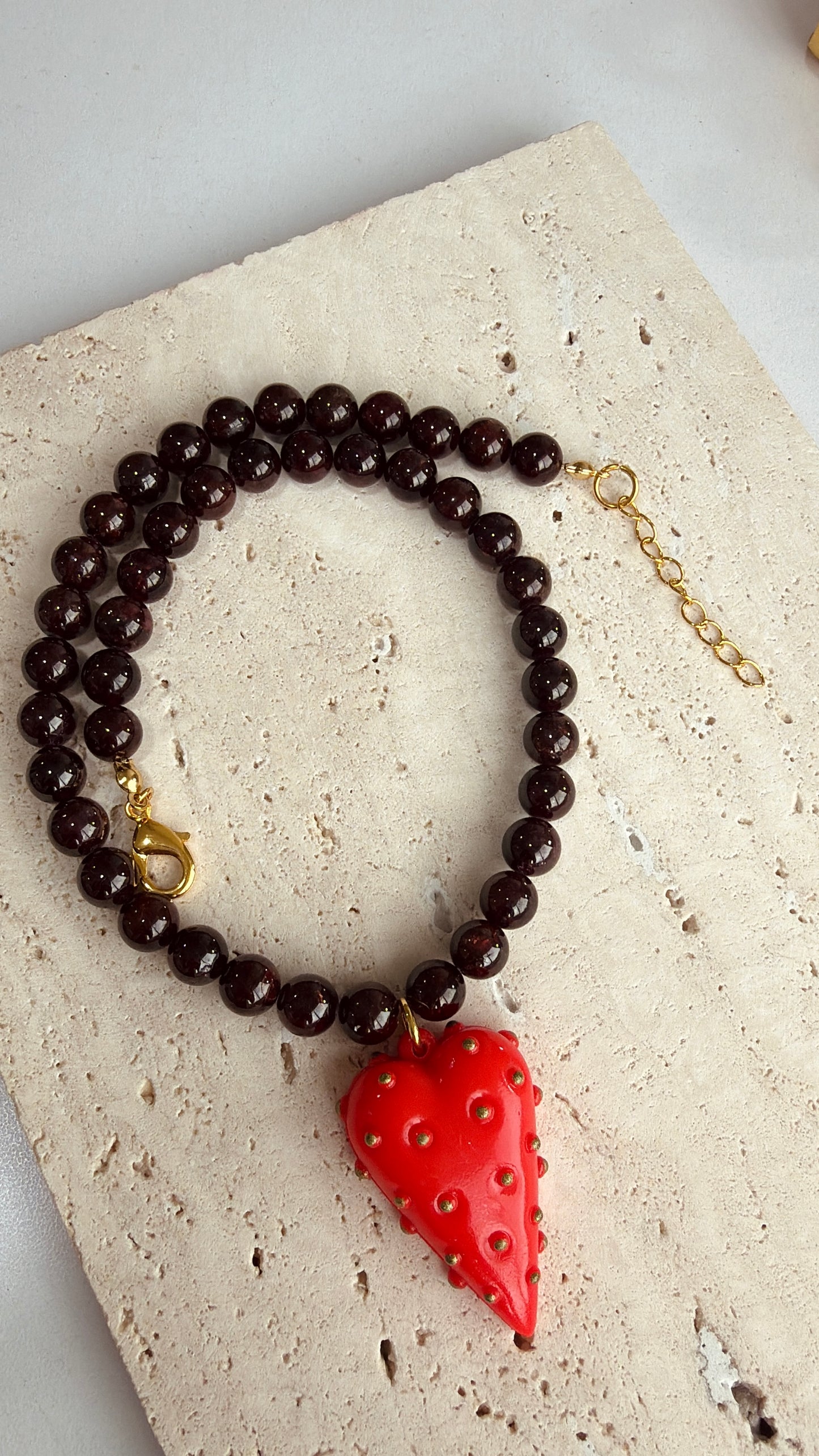 Collar cuarzo granate